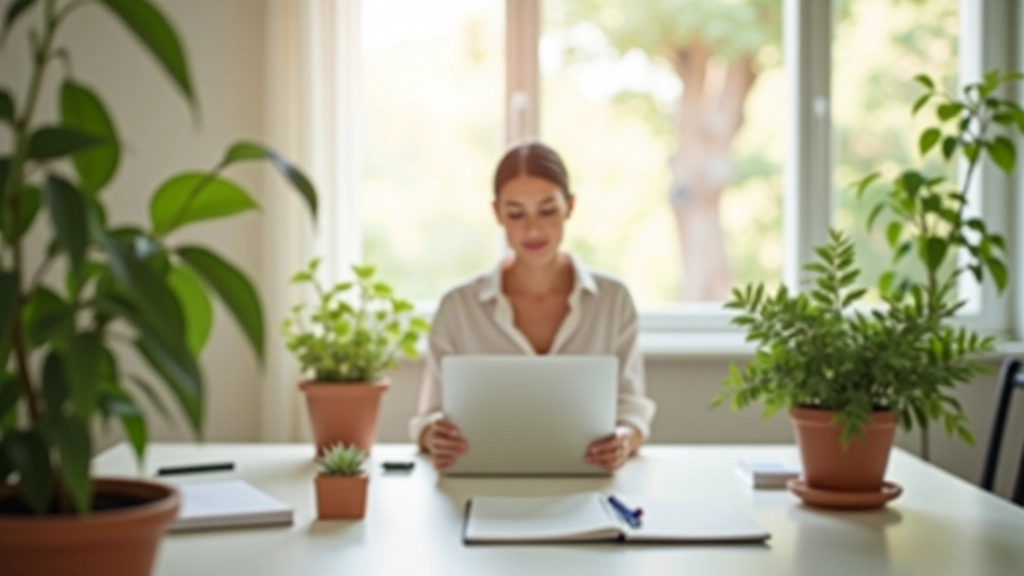 Espace de travail professionnel moderne à Nice avec une atmosphère calme et productive